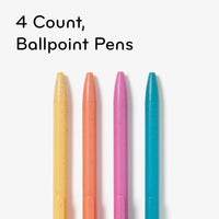 U Brands U-Eco Ballpoint Pens, 4 Count, Sunset Speckle, Medium (0.7mm) Point, Black Ink EasyOptionXY LLC