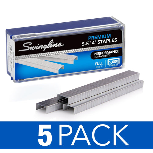 Swingline S.F. 4 Premium Staples, 1/4" Length, 210 Per Strip, 5,000/Box, 5 Pack EasyOptionXY LLC