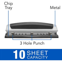 Swingline Precision Pro Desktop Punch, 10 Sheets, 2 Pack (A7074066AZ) EasyOptionXY LLC
