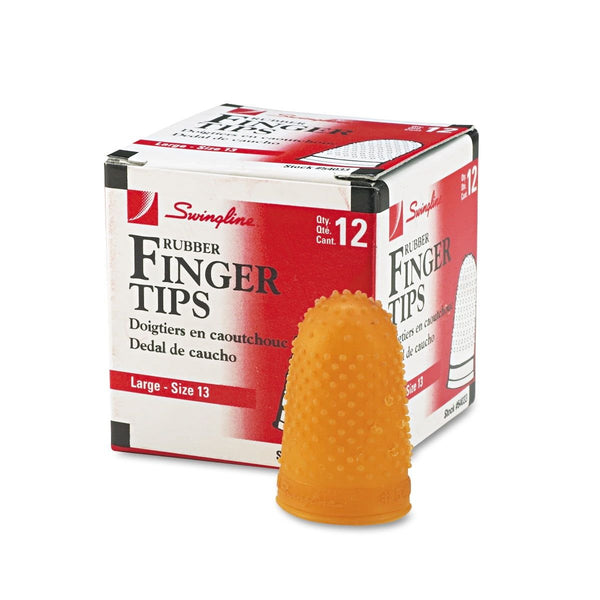 Swingline, SWI54033, Rubber Finger Tips, 1 Dozen, Amber EasyOptionXY LLC