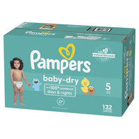 Pampers Baby-Dry Extra Protection Diapers Enormous Packs Size 5, 132 Count EasyOptionXY LLC