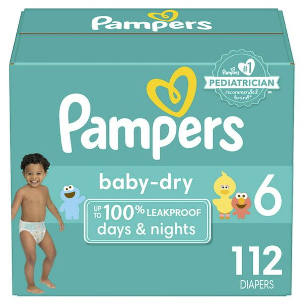 Pampers Baby-Dry Extra Protection Diapers Enormous Packs Size 6, 112 Count EasyOptionXY LLC