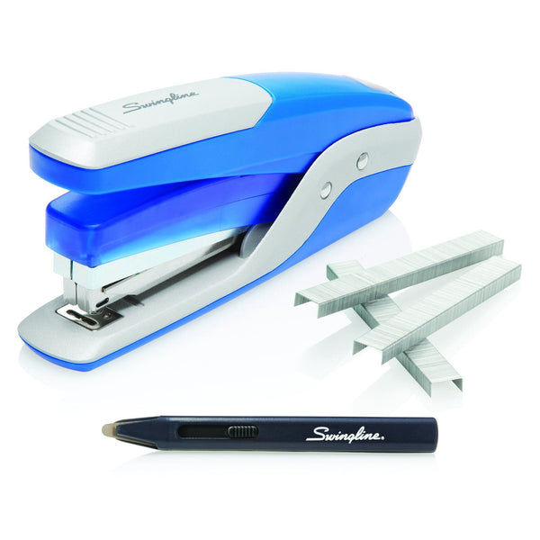 Swingline S7064584A 28-Sheet Capacity Quick Touch Stapler Value Pack - Blue/Silver EasyOptionXY LLC