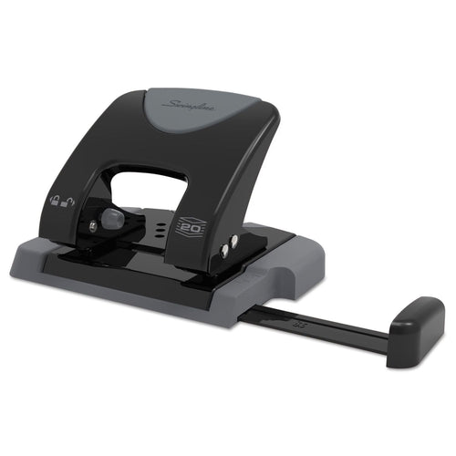 Swingline 20-Sheet Smarttouch Two-Hole Punch, 9/32" Holes, Metal, Black/Gray EasyOptionXY LLC