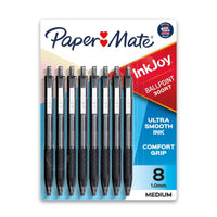 Paper Mate InkJoy 300RT Retractable Ballpoint Pens, Medium Point (1.0 mm), Black, 8 Count EasyOptionXY LLC