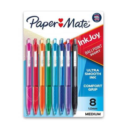 Paper Mate InkJoy Retractable Ballpoint Pen, 1.0 mm, Assorted Colors, 8 Count EasyOptionXY LLC