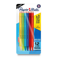 Paper Mate SharpWriter Mechanical Pencils, 0.7 mm HB #2 Lead, Fun Assorted Color Barrels, 12 Count EasyOptionXY LLC