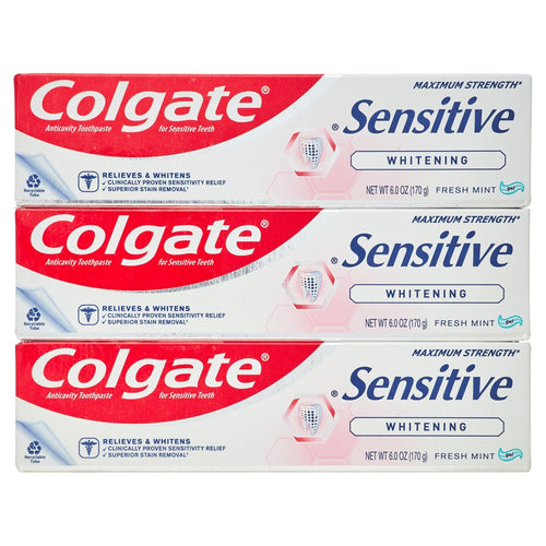 Colgate Sensitive Whitening Sensitive Teeth Toothpaste; Mint; 3 Pack; 6 oz Tubes EasyOptionXY LLC