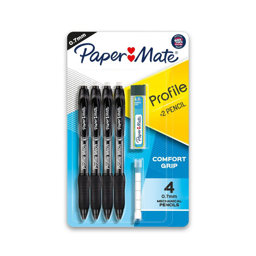 Paper Mate Profile Mech Mechanical Pencil Set, 0.7mm #2 Pencil Lead, 4 Count Set EasyOptionXY LLC