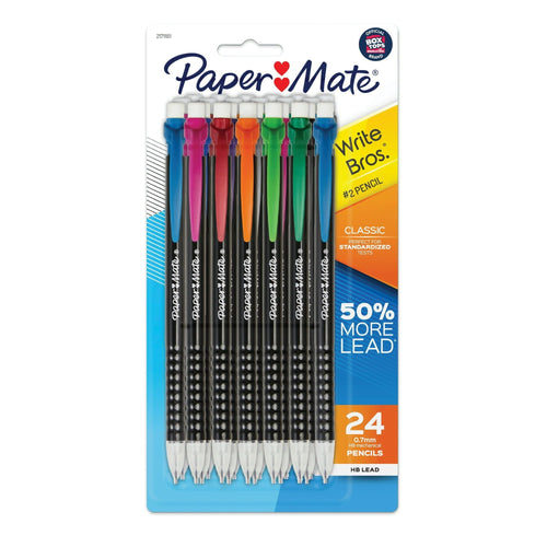 Paper Mate Mechanical Pencils, Write Bros. Classic #2 Pencil, Assorted Colors, 0.7mm, 24 Count EasyOptionXY LLC