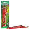 TICONDEROGA Erasable Checking Pencils, Pre-Sharpened with Eraser, Red, Pack of 4 (13941) EasyOptionXY LLC