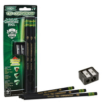 Ticonderoga Pencils #2 Black 3-Sided 6 Ct. Free Sharpener 1 Pack EasyOptionXY LLC