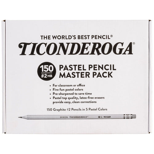 Ticonderoga #2 Pastel Pencils, 5 Assorted Colors, 150 Count EasyOptionXY LLC