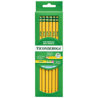 Ticonderoga Premium Wood Pencils, Unsharpened #2 Lead, Yellow, 24 Count EasyOptionXY LLC