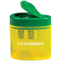 Ticonderoga Two Hole Pencil Sharpener, Green/Yellow, Pack of 6 EasyOptionXY LLC