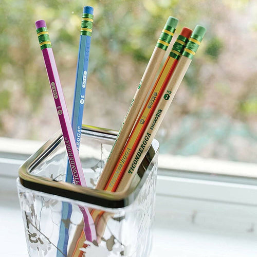 Ticonderoga Pencils #2 Renew Sharpened 10 Ct. Free Sharpener 1 Pack EasyOptionXY LLC