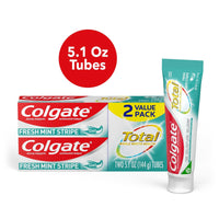 Colgate Total Fresh Mint Stripe Toothpaste; Mint Gel Toothpaste; 5.1 oz; 2 Pack EasyOptionXY LLC