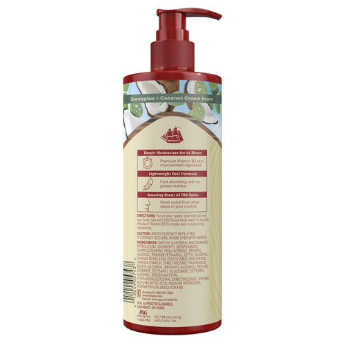 Old Spice Gentleman's Blend Super Hydration Hand & Body Lotion, Eucalyptus & Coconut Cream, 17 fl oz EasyOptionXY LLC