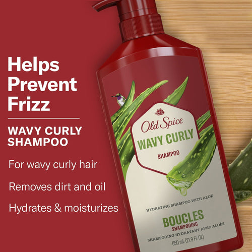 Old Spice Wavy Curly Shampoo with Aloe & Avocado Oil, 21.9 fl oz EasyOptionXY LLC
