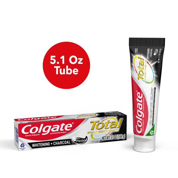 Colgate Total Whitening + Charcoal Toothpaste; Mint Toothpaste; 5.1 oz EasyOptionXY LLC