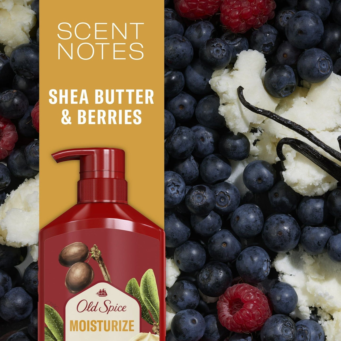 Old Spice Moisturize Shampoo for Men with Shea Butter, All Hair Types, 22 fl oz