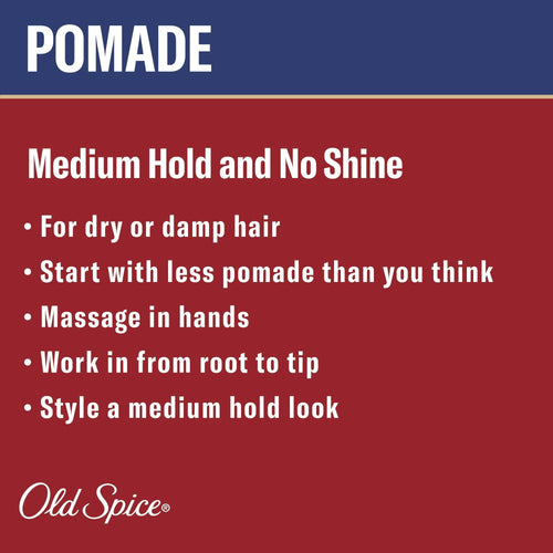 Old Spice Men's Hair Styling Pomade, All Hair Types, Matte Finish, Medium Hold, 2.2 oz EasyOptionXY LLC