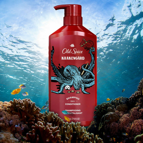 Old Spice 2in1 Moisturizing Men's Shampoo and Conditioner, All Hair Types, Krakengard, 22 fl oz EasyOptionXY LLC