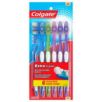 Colgate Extraclean Manual Toothbrush 6 Pack EasyOptionXY LLC
