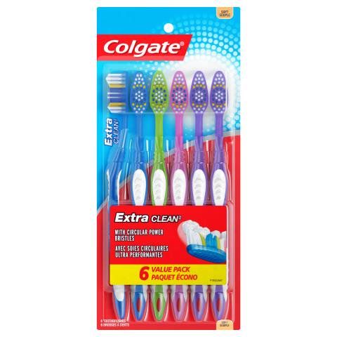 Colgate Extraclean Manual Toothbrush 6 Pack EasyOptionXY LLC