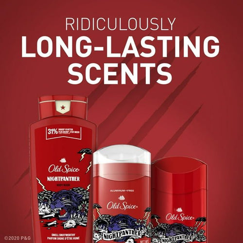 Old Spice Body Wash for Men, NightPanther, Long Lasting Lather, for All Skin Types, 33.4 fl oz EasyOptionXY LLC