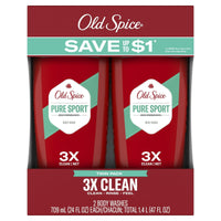 Old Spice High Endurance Body Wash for Men, Pure Sport Scent, 24 fl oz, Pack of 2 EasyOptionXY LLC