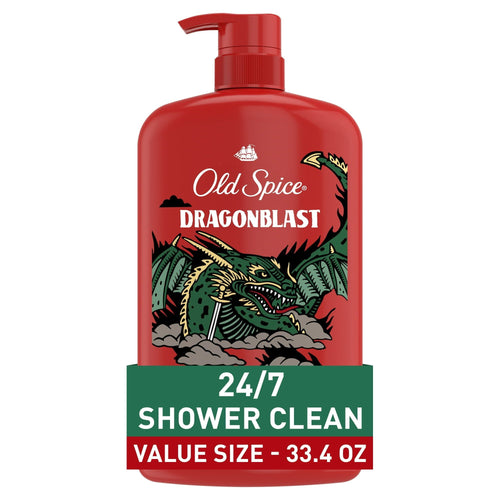 Old Spice Body Wash for Men, Dragonblast, Long Lasting Lather, All Skin Types, 33.4 oz EasyOptionXY LLC