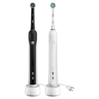 Oral-B Pro 1000 CrossAction Electric Toothbrush, Powered by Braun, Black and White, Pack of 2 EasyOptionXY LLC
