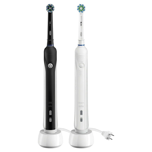 Oral-B Pro 1000 CrossAction Electric Toothbrush, Powered by Braun, Black and White, Pack of 2 EasyOptionXY LLC