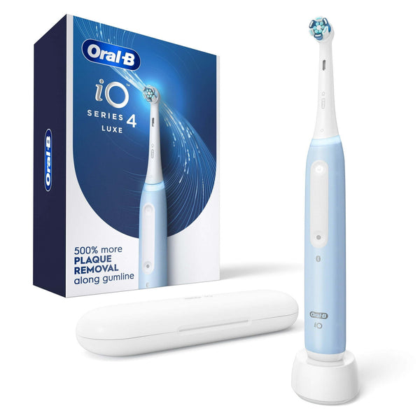 Oral-B iO Series 4 Compact Head Rechargeable Electric Toothbrush, Icy Blue, for Adults & Children 3+ EasyOptionXY LLC