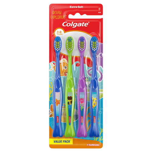 Colgate Ocean Explorer Kids Toothbrush Value Pack; Extra Soft; 4 Count EasyOptionXY LLC