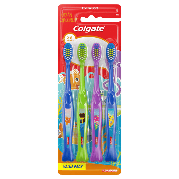 Colgate Ocean Explorer Kids Toothbrush Value Pack; Extra Soft; 4 Count EasyOptionXY LLC