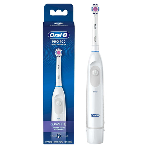 Oral-B PRO 100 3D White Battery Powered Compact Head Toothbrush, for Adults and Children 3+ EasyOptionXY LLC