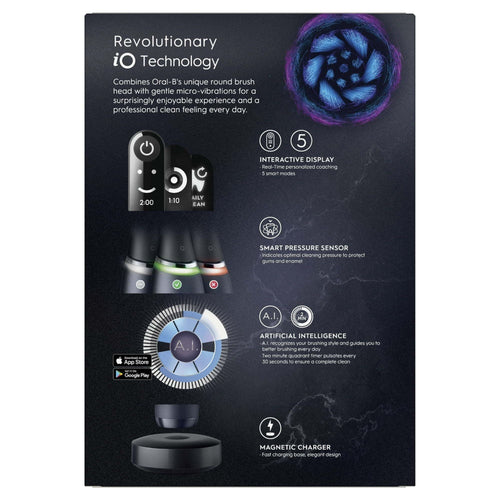 Oral-B iO Series 7 Electric Toothbrush, 2 Compact Brush Heads, Black Onyx, for Adults & Children 3+ EasyOptionXY LLC