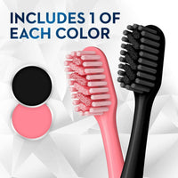 Oral-B Brilliance Whitening Manual Toothbrush, Extra Soft, Black & Coral, 2 Count, for Adults & Children 3+ EasyOptionXY LLC