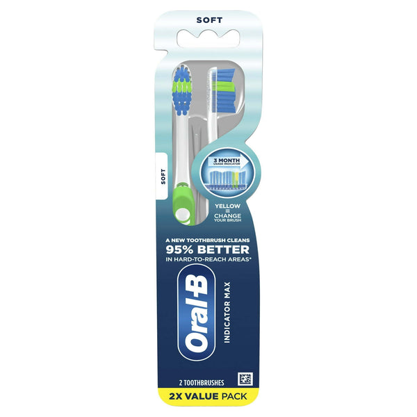Oral-B Indicator Max Toothbrush, Indicator Bristles, Soft, 2 Count EasyOptionXY LLC
