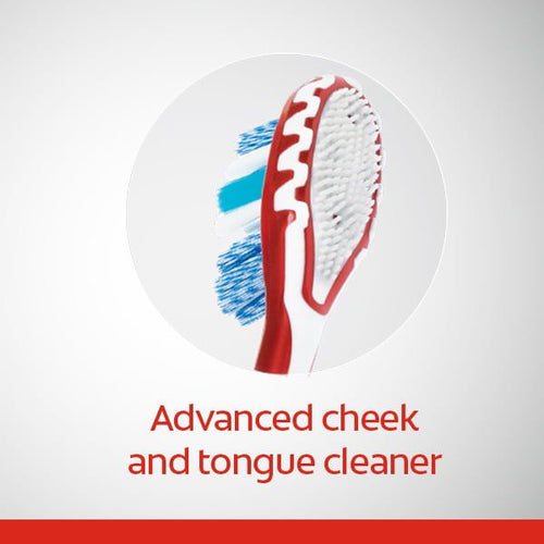 Colgate 360 Advanced Optic Whitening Toothbrush with Tongue; Medium; 2 Count EasyOptionXY LLC