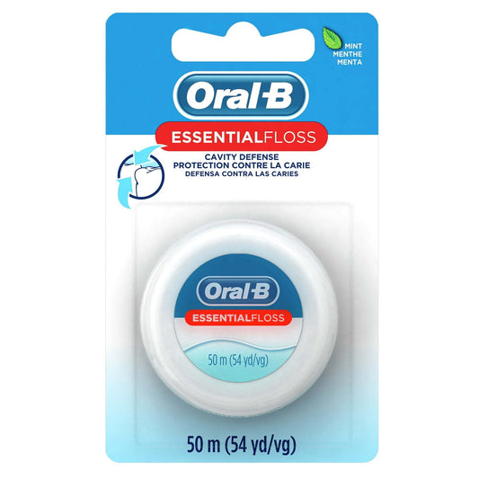 Oral-B Essential Floss Mint Waxed Dental Floss, Cavity Defense, 50m EasyOptionXY LLC