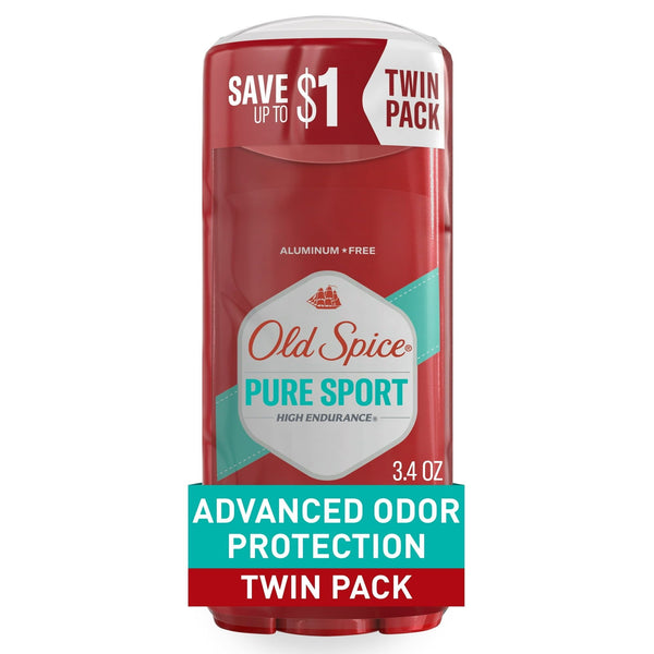 Old Spice Aluminum Free Deodorant for Men, High Endurance Pure Sport, 3.4 oz, Twin Pack EasyOptionXY LLC