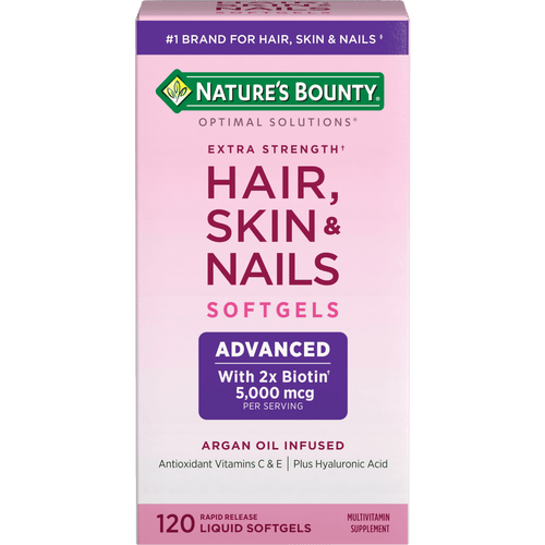 Nature's Bounty Optimal Solutions Advanced Hair; Skin and Nail Softgels; 120 Count EasyOptionXY LLC