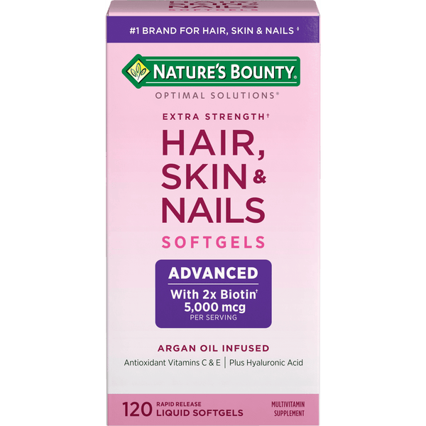 Nature's Bounty Optimal Solutions Advanced Hair; Skin and Nail Softgels; 120 Count EasyOptionXY LLC