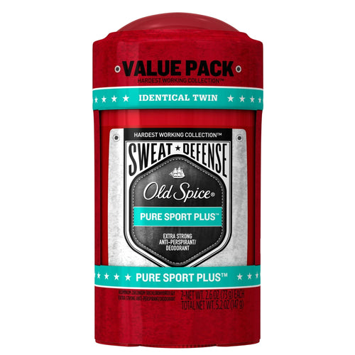 Old Spice Sweat Defense Antiperspirant Deodorant for Men, Pure Sport Plus, 2.6 oz Twin Pack EasyOptionXY LLC
