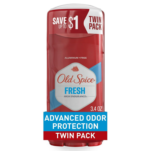 Old Spice Aluminum Free Deodorant Stick for Men, High Endurance Fresh, 3.4 oz, Twin Pack EasyOptionXY LLC