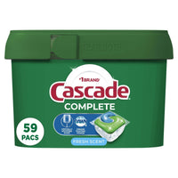 Cascade Complete Pods, Action Pacs Dishwasher Detergent, Fresh, 59 Ct EasyOptionXY LLC