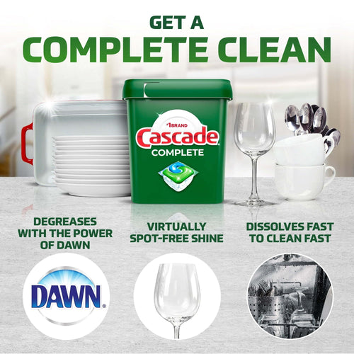 Cascade Complete Pods, Action Pacs Dishwasher Detergent, Fresh, 59 Ct EasyOptionXY LLC